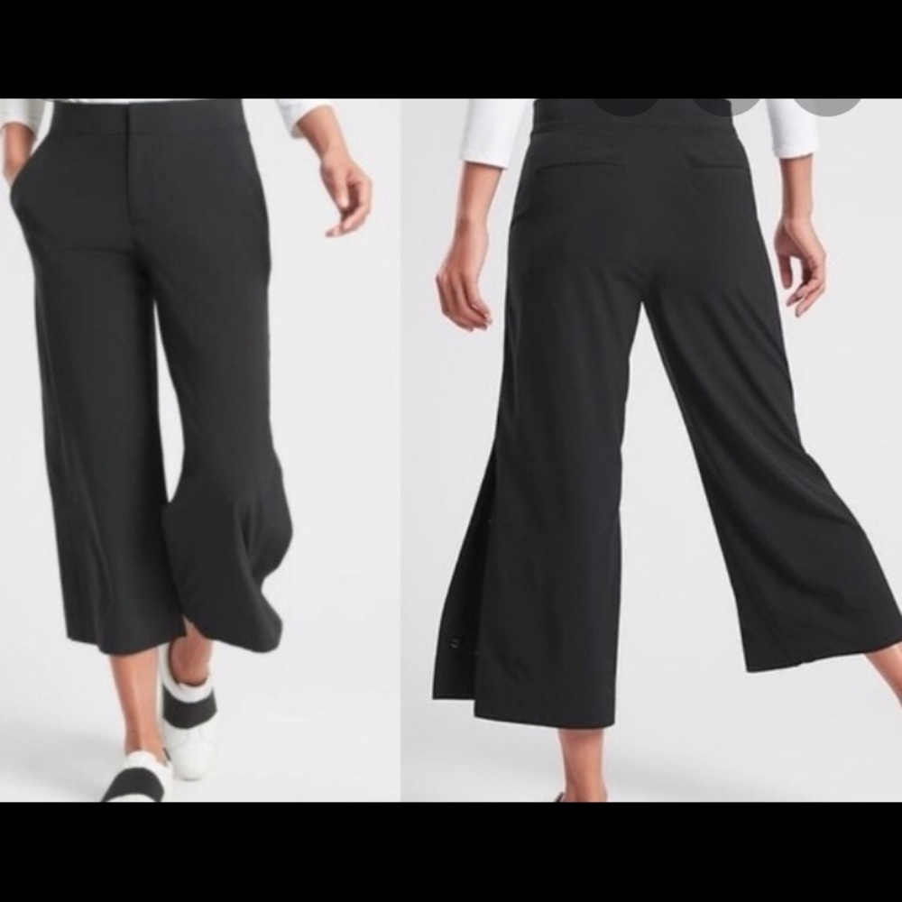 Athleta black crop pant size 6